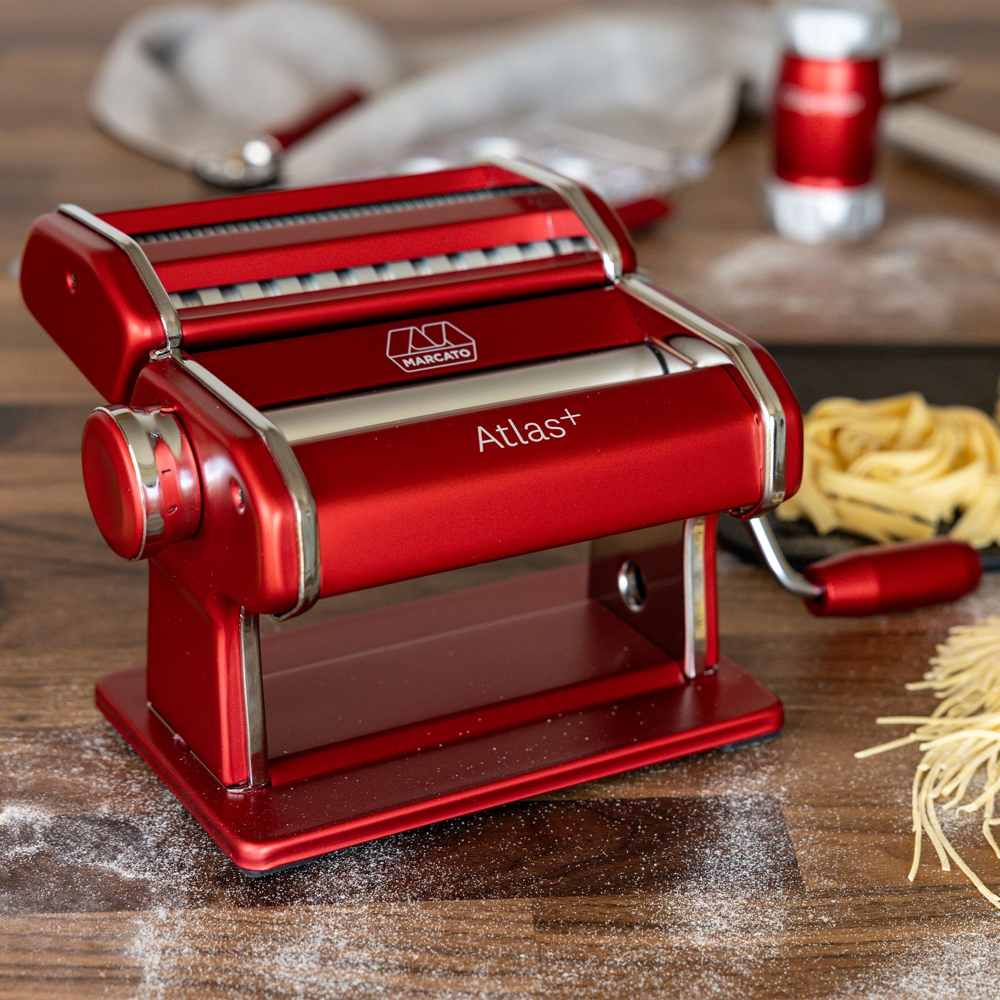 Marcato - Pasta machine "Atlas+" Red + Pastabike Red