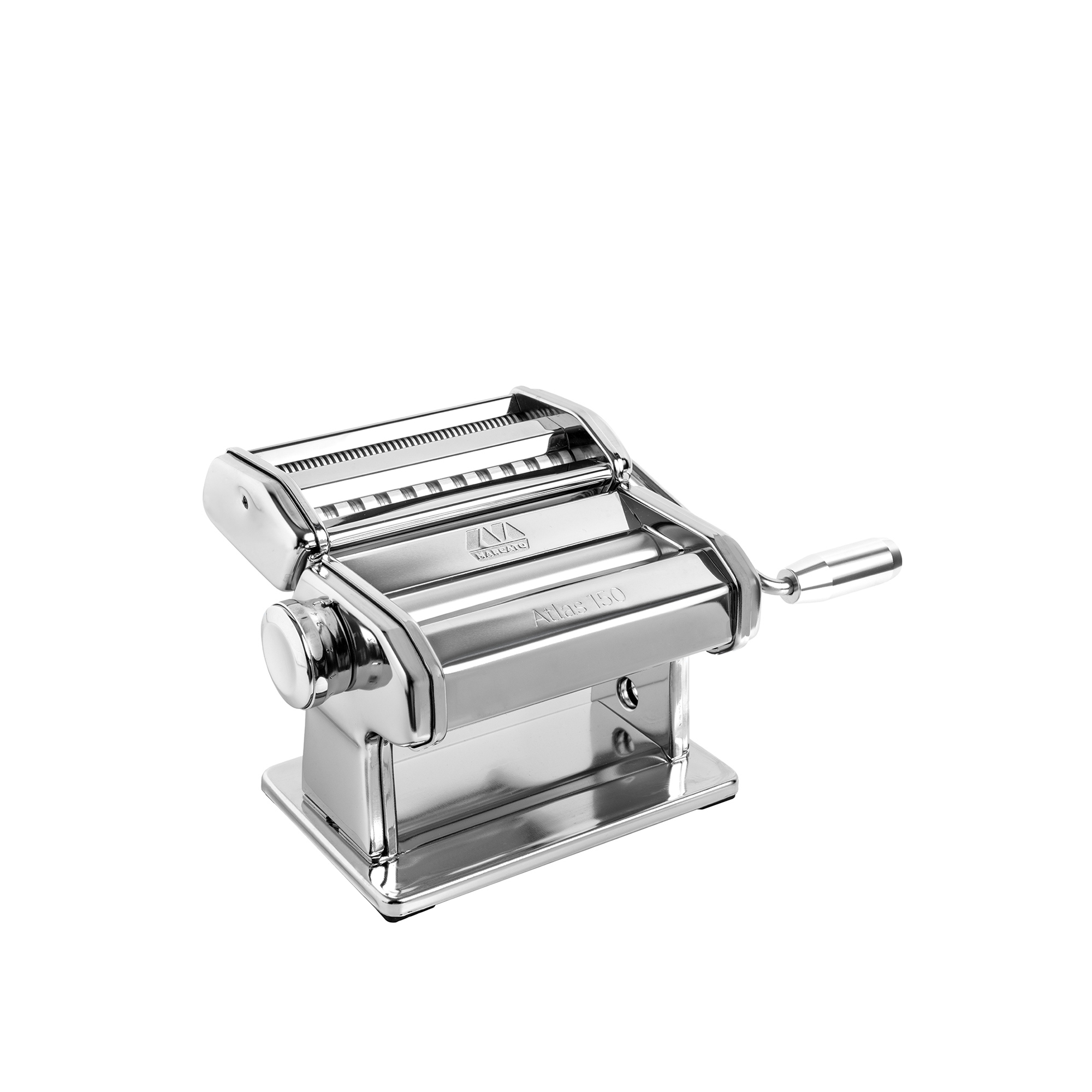 Silver Marcato Atlas 150 pasta maker with handle