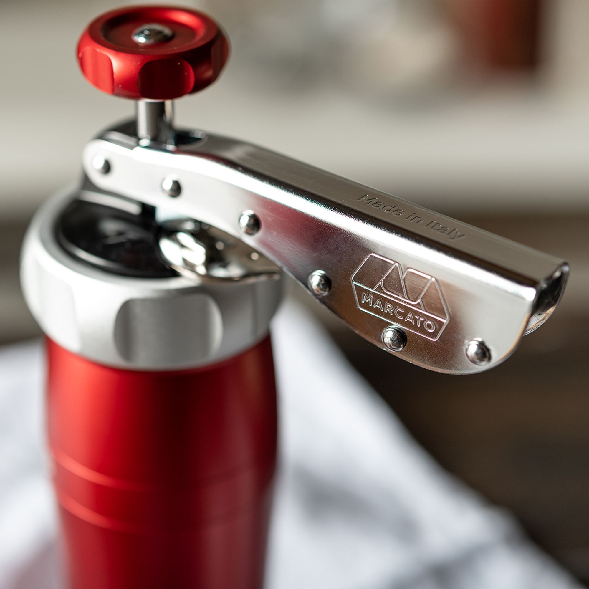 Red Marcato Rotelle metal pasta cutter