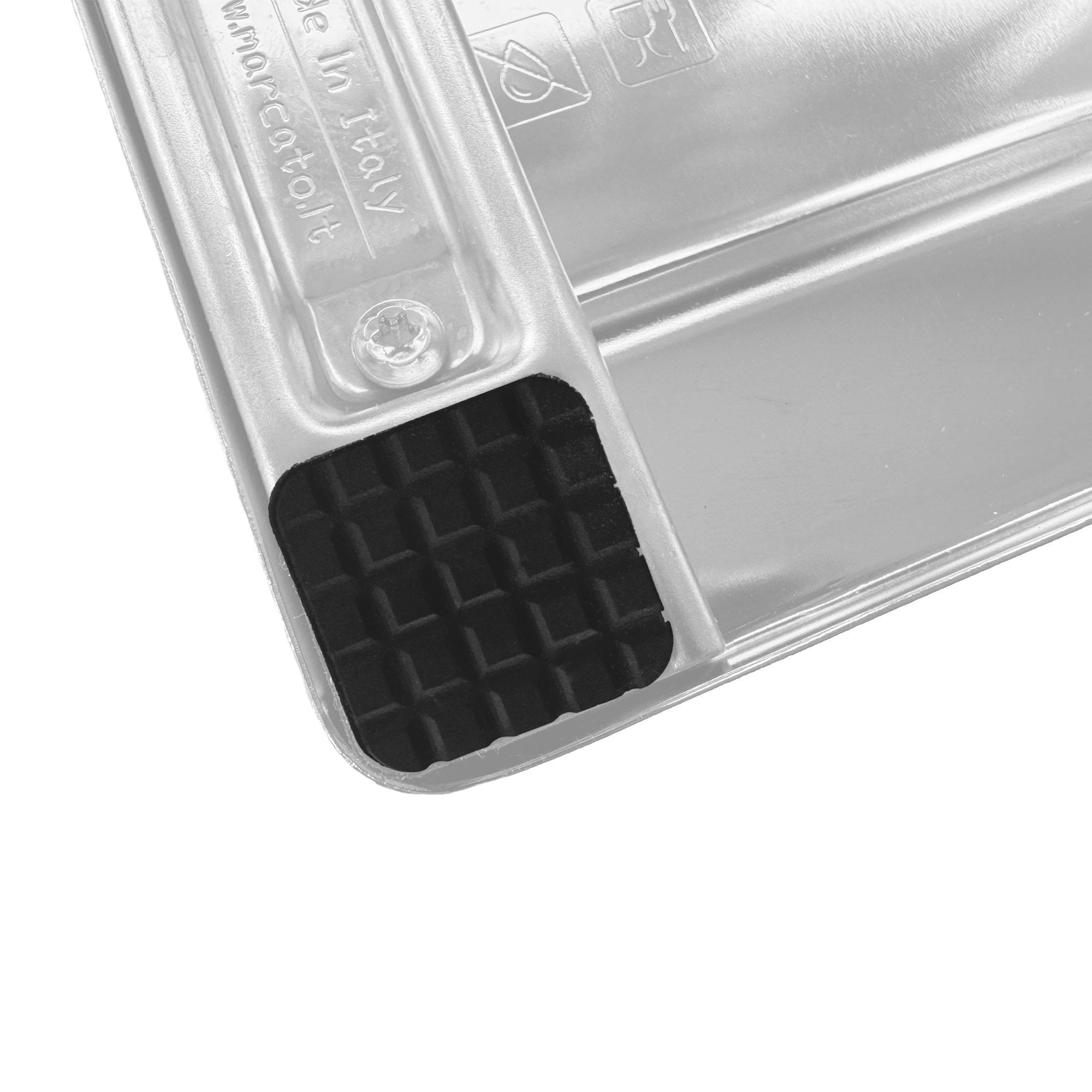 Nahaufnahme eines Anti-Rutsch-Fußes an einer Küchenmaschine