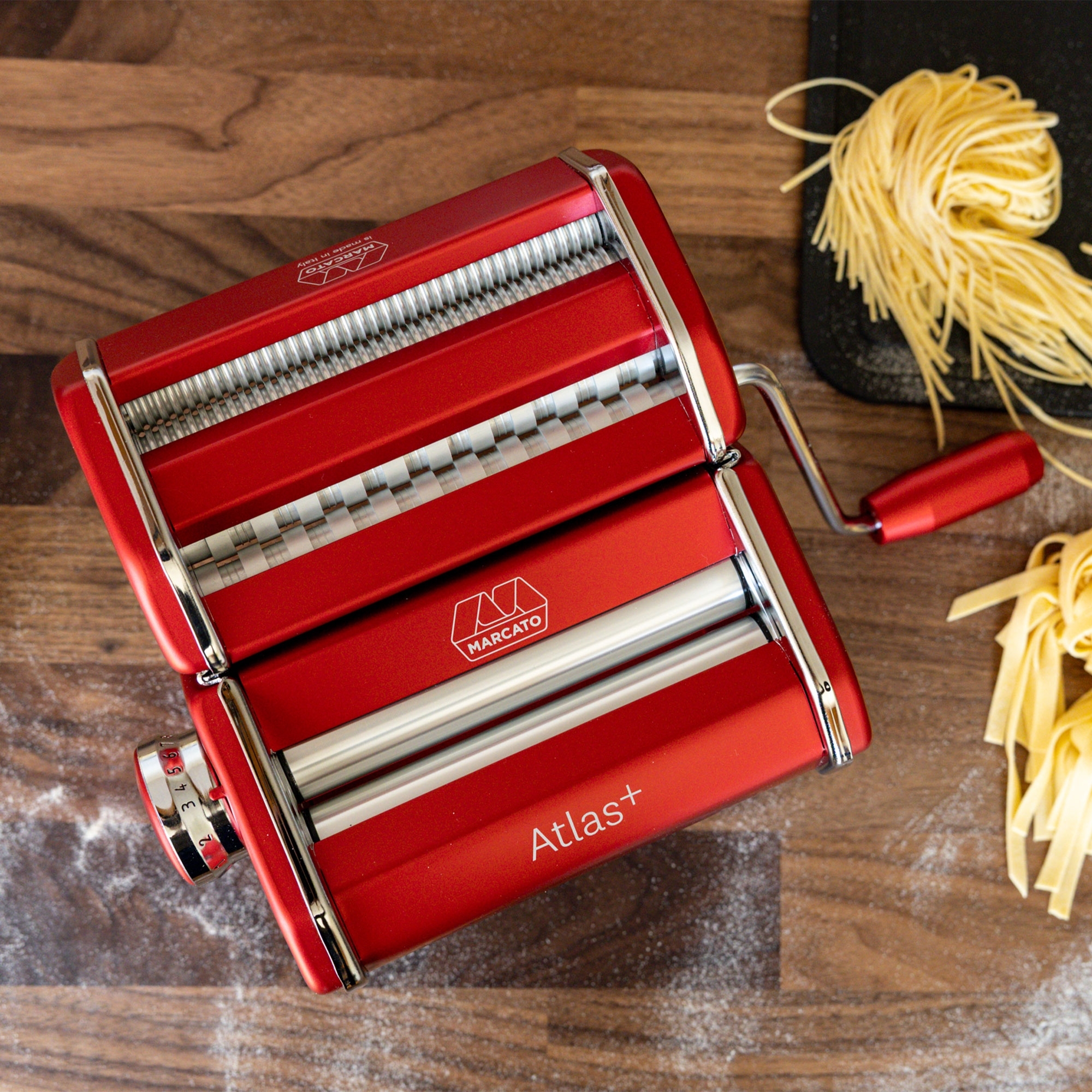 Marcato - Pasta machine "Atlas+" Red + Pastabike Red