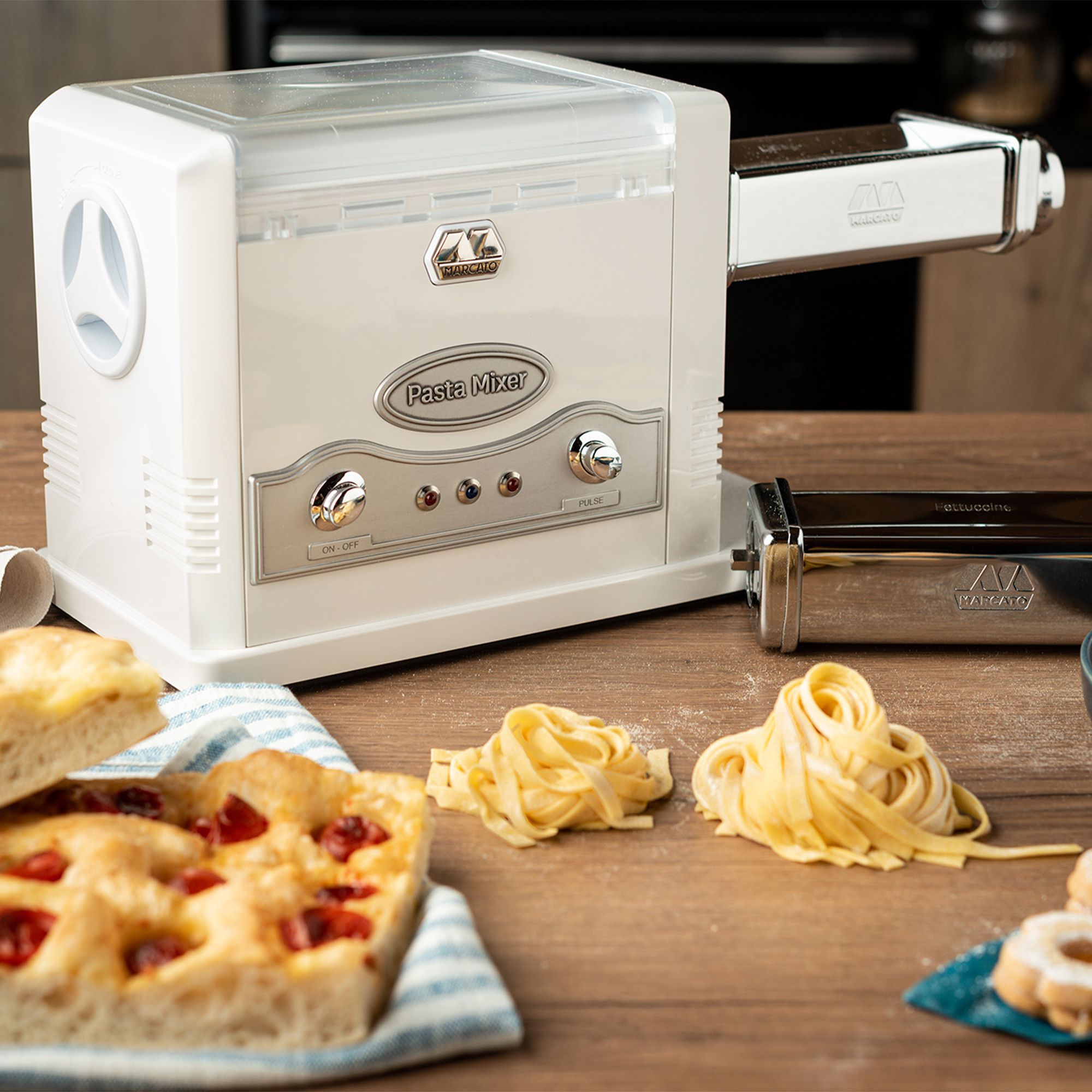 Marcato's capellini attachment for PastaMixer - MY PASTA MACHINE
