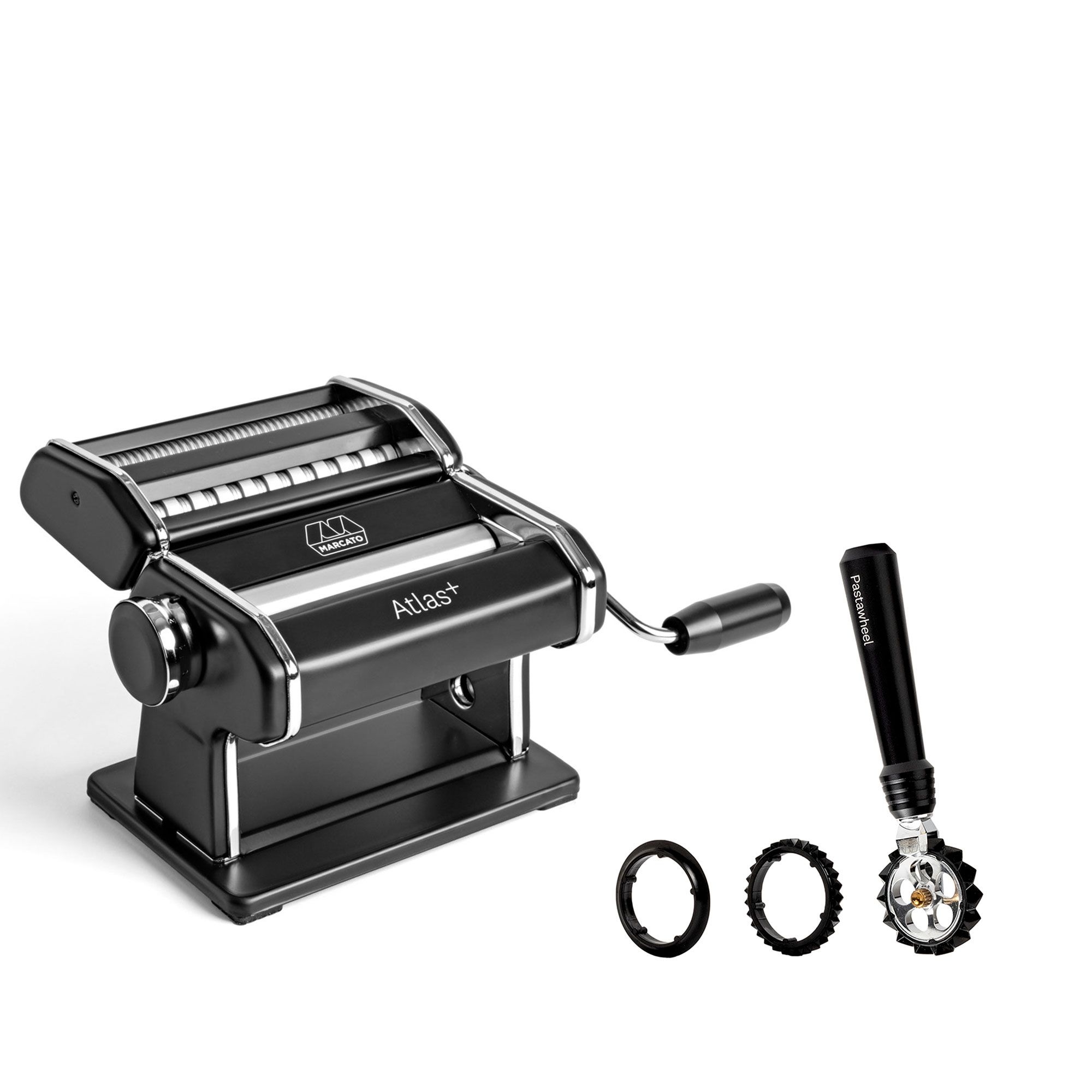 Marcato - Pasta machine "Atlas+" + Pastacutter "Pastawheel" - Nero