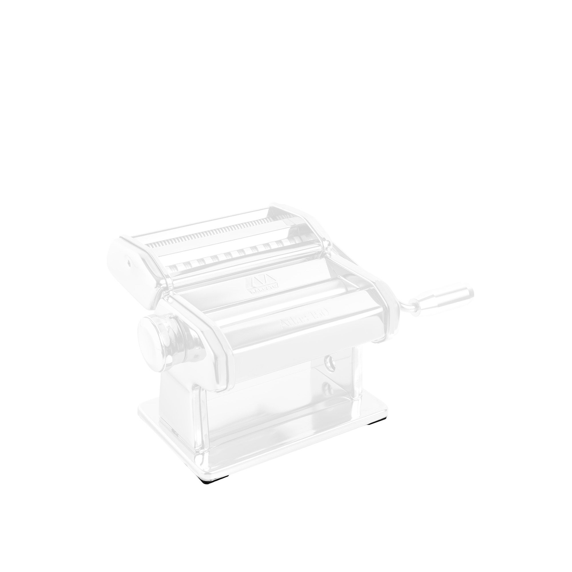 Silberne manuelle Nudelmaschine mit Kurbel