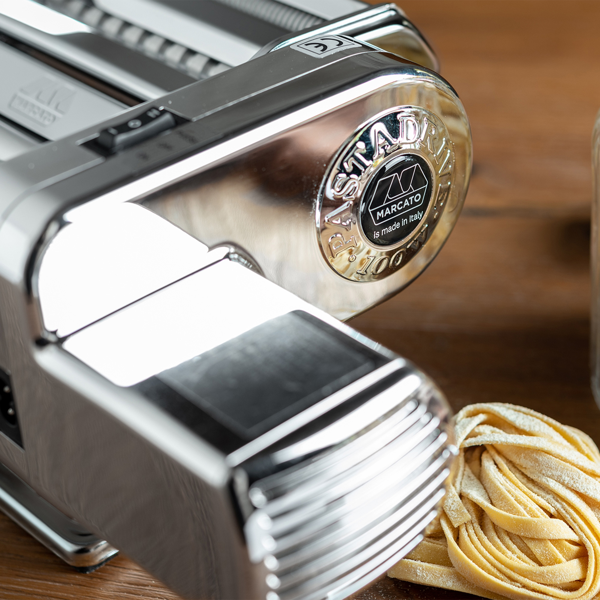 Marcato pasta machine with fresh noodles